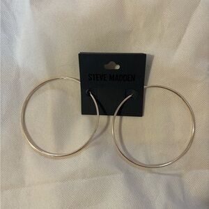 Steve Madden extra large hoops, new